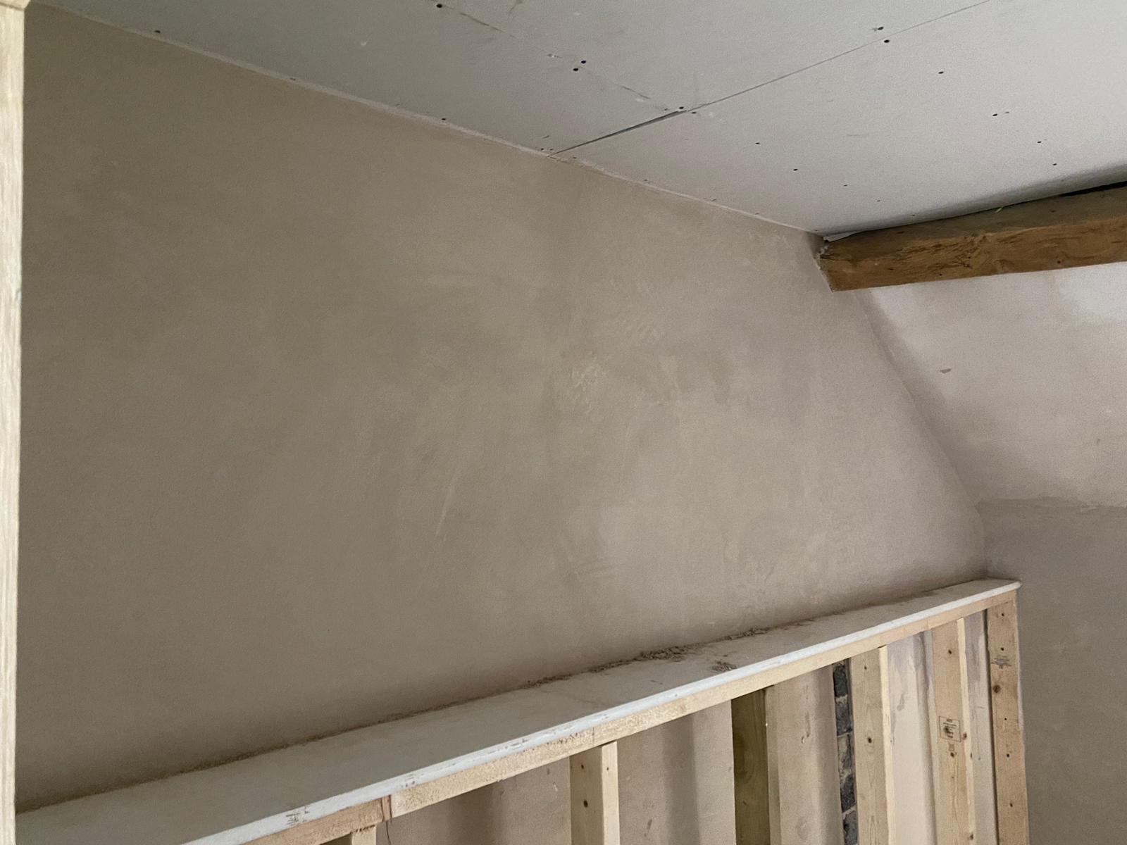 Plastering work completed